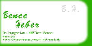 bence heber business card